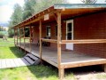 front porch of rental cabin